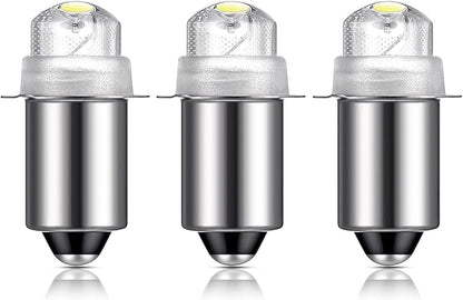 Honoson 3 Pieces Flashlight Bulb 55-Lumen 4.5 Volt LED Krypton Replacement Bulb Flashlight Bulbs for Torch with 10 Year Lifespan, 41-1644 Krypton Bayonet Base LED