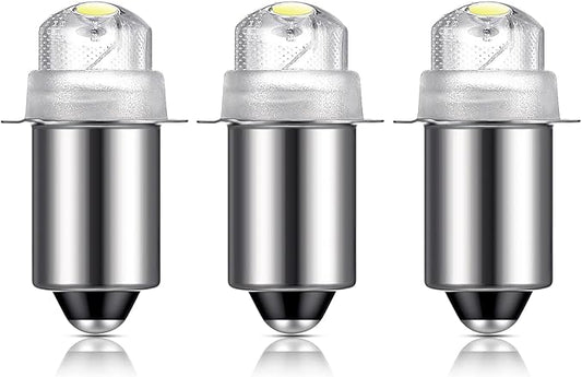 Honoson 3 Pieces Flashlight Bulb 55-Lumen 4.5 Volt LED Krypton Replacement Bulb Flashlight Bulbs for Torch with 10 Year Lifespan, 41-1644 Krypton Bayonet Base LED