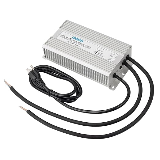 LED Driver 24V800W Waterproof Power Supply 90-130V to 24V33.3A AC to DC Converter IP67 Low Voltage Transformer Suitable for Indoor and Outdoor LED Lighting and Any 24V DC Device