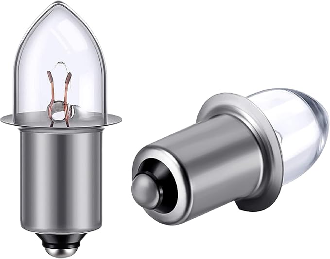 TBE LIGHTING Replacement 3 Volt / 3D 3.6 Volt, 0.75A Bayonet Base P13.5 Krypton Flashlight Bulbs, Pack of 2 Energy efficient Flashlight Krypton Bulbs to fit a Standard 3D Torches