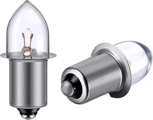 TBE LIGHTING Replacement 2D 2.4 Volt, 0.7A Bayonet Base P13.5 Krypton Flashlight Bulbs, Pack of 2 Energy efficient Flashlight Krypton Bulbs to fit a Standard 2D Torches