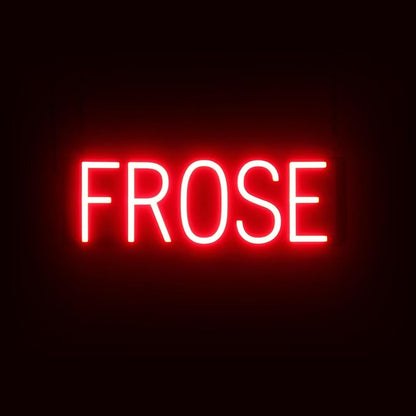SpellBrite FROSE Sign | Wine-Related Sign with Neon Look, Red LED Light Source | 19.8" x 6.3"