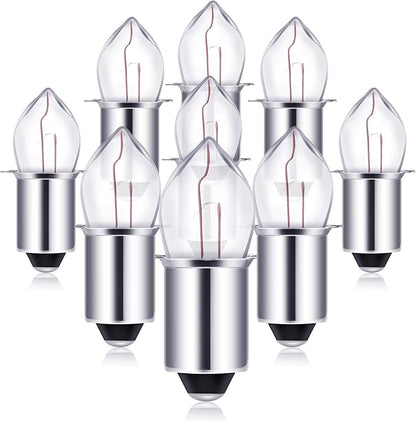 Mudder 8 Pieces 2D-2.4-Volt 0.7A Krypton Flashlight Bulb Replacement Bayonet Base Bulb