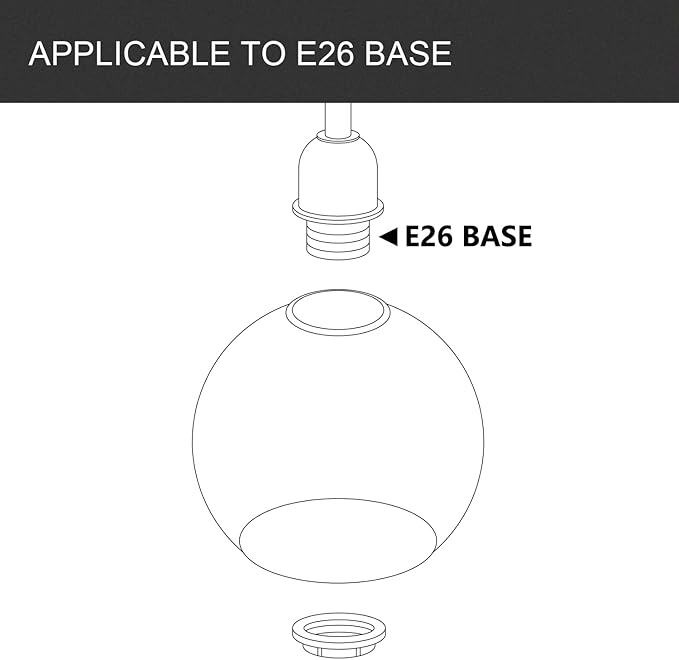 Clear Glass Shade,Replacement Globe & Cover for Lighting Fixture, 8" Diameter, Replacement with 1.65 Inch Fitter for Wall Lamps Chandeliers or Ceiling Light (2, 8Inch - Pink Glass)