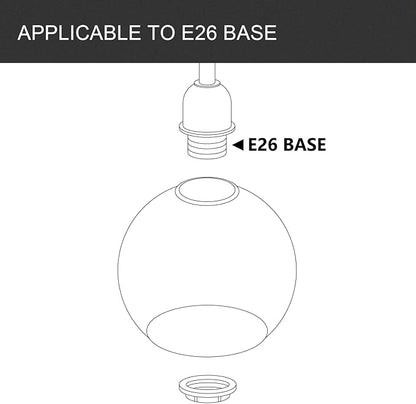 Clear Glass Shade,Replacement Globe & Cover for Lighting Fixture, 8" Diameter, Replacement with 1.65 Inch Fitter for Wall Lamps Chandeliers or Ceiling Light (1, 8Inch - Amber Glass)