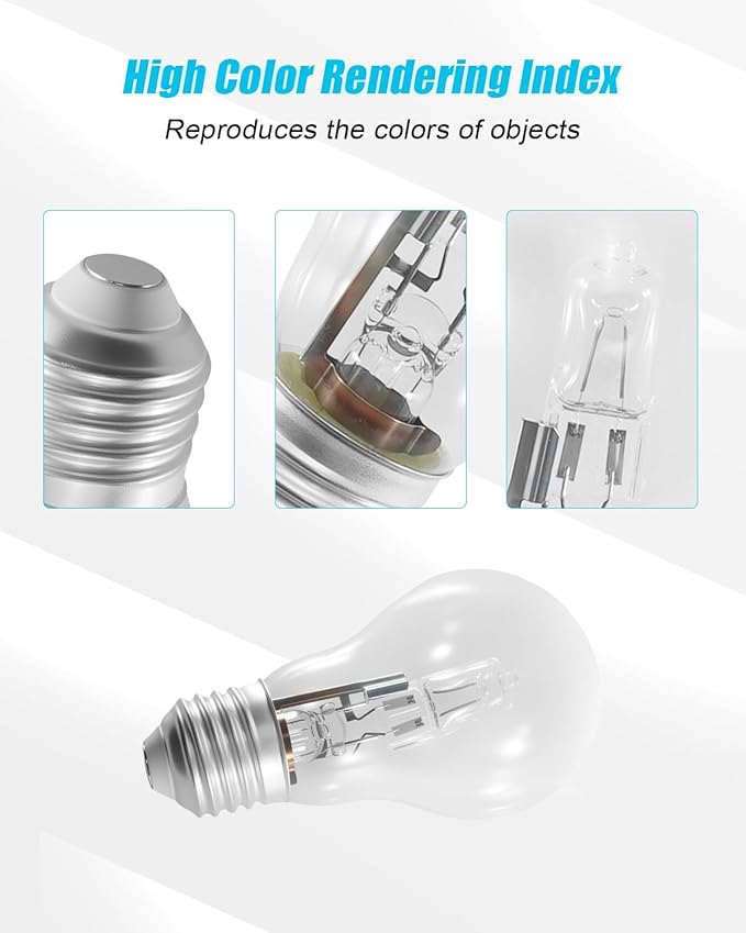 ULZOZN A55 E27 53W Bulb 220V 2700K Fit for Desk Lamps and Enclosed Fixtures with A55 Light Type, Transparent, 10Pcs