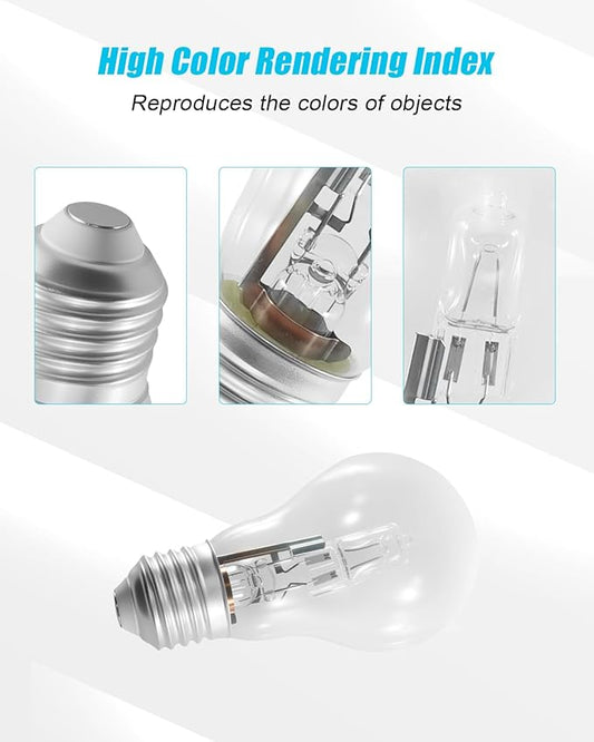 ULZOZN A55 E27 53W Bulb 220V 2700K Fit for Desk Lamps and Enclosed Fixtures with A55 Light Type, Transparent, 10Pcs