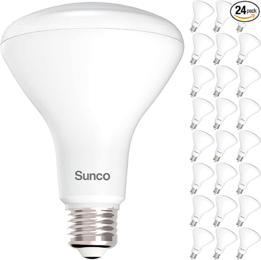 Sunco 24 Pack BR30 Light Bulbs LED, Recessed Can Light Bulbs, Indoor Flood Bulb, 850 LM, 11W (65W Equivalent), 4000K Cool White, Dimmable, E26 Base, for Home, Kitchen, Bedroom UL