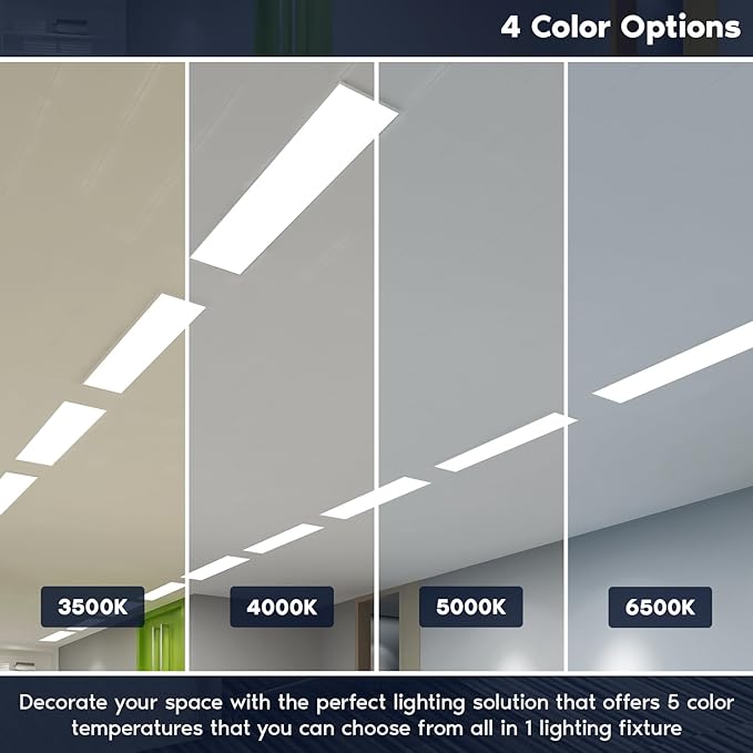LUXRITE 30-Pack 4FT T5 LED Tube Lights, Type B, 24W=54W, 4 Colors 3500K | 4000K | 5000K | 6500K, 45.79", Single and Double End Powered, Ballast Bypass, 3200LM, F54T5 Fluorescent Replacement, UL, DLC
