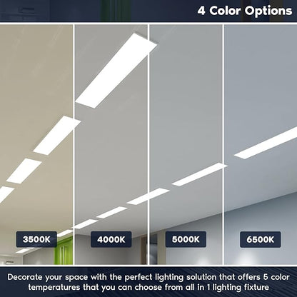 LUXRITE 30-Pack 4FT T5 LED Tube Lights, Type B, 24W=54W, 4 Colors 3500K | 4000K | 5000K | 6500K, 45.79", Single and Double End Powered, Ballast Bypass, 3200LM, F54T5 Fluorescent Replacement, UL, DLC