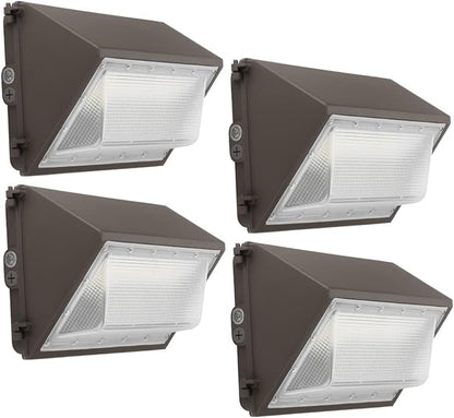 kadision LED Wall Pack 100W 13000lm 5000K Daylight 100-277V, IP65 Waterproof Dusk-to-Dawn Outdoor Lighting for Security, ETL Listed (4 Pack)