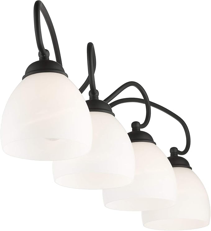 Livex Lighting 4754-04 Brookside 4-Light Bath Light, Black