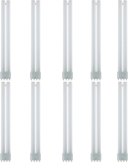 Sunlite FT24DL/841/10PK Compact Fluorescent 24W Twin Tube Light Bulbs, 4100K Cool White Light, 2G11 Base, 10 Pack