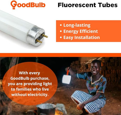 GoodBulb 28-Watt 46 Inch T5 Fluorescent Light Bulb 3000K Warm White Color Medium Bi-Pin Base 2900 Lumens 85 CRI 36000 Life Hours Instant/Programmed Start Pack of 40 Bulbs