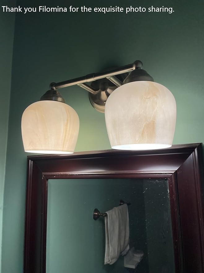 3 Pack 6.23 Inch Painting Glass Lamp Shade Pendant Ceiling Chandelier Wall Sconce Light Replacement Oval Painting Glass Shade Fixture Over Sink Kitchen Island
