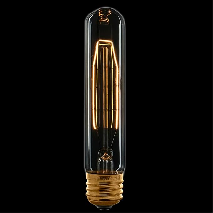 Xtricity T9 Vintage Incandescent Amber Filament Bulb, Radio Tube, Edison Style, 60W, 200 Lumens, E26 Medium Base, Dimmable (4 Pack)