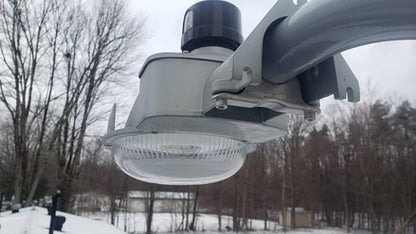RuggedGrade 120W - Vontair Series - LED Barn Style Light with Arm Mount + Photocell - 18,000 Lumens - Color Selectable 3000K/4000K/5000K - Gray Housing - Outdoor Light | DLC 5.1 Premium