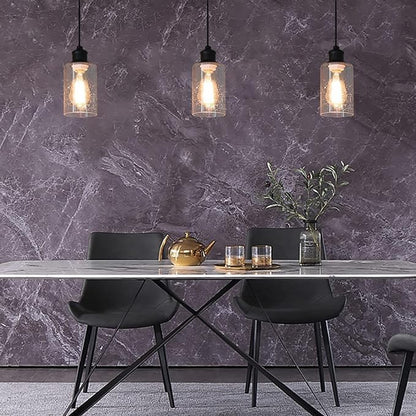 8 Pack Bubble Glass Lamp Shade,Glass Shade Covers Replacements for Light Fixtures，Cylinder Globe Glass Shades Covers for Pendant Lights Chandeliers Wall Sconces Bath Vanity Lights