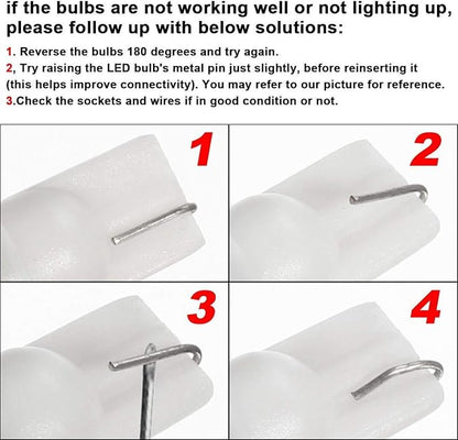50watt T10 Wedge Base 921 LED Light Bulb 5W 500lm 6000K Daylight White 12VAC/DC for Outdoor Landscape Path, RV Camper Trailer Motorhome Marine Boat Lighting-6 Pack