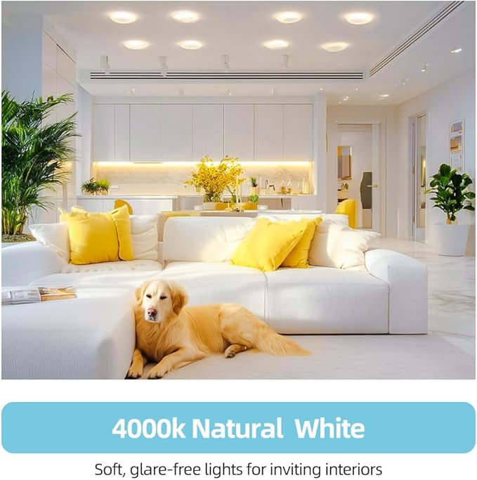 36 Pack BR30 LED Bulbs, 65W Equivalent, 4000K Neutral White, 700 Lumens, Flicker-Free, Dimmable Recessed Can Flood Lights for Home & Kitchen, Long Lasting & Energy Efficient, E26 Base, UL Listed
