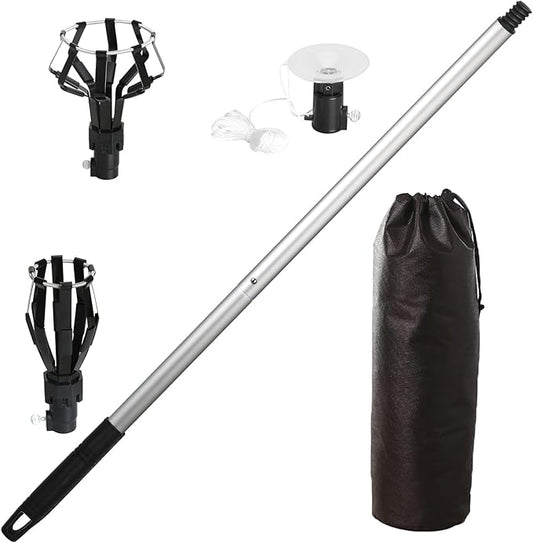 momolove 12FT Light Bulb Changer for High Ceilings, Light Bulb Extension Pole Changer,Light Bulb Extension Pole Changer with 3 Adapters and Carrry Bag