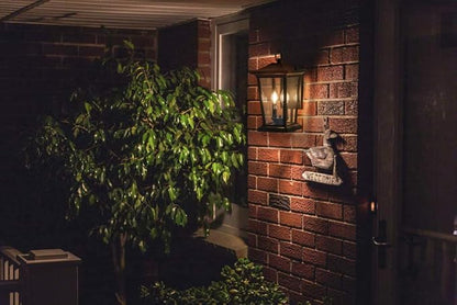 Outdoor Wall Lantern, Large Exterior Waterproof Wall Sconce Light Fixture, Black Anti-Rust Outside Porch Sconce Lights with Clear Glass
