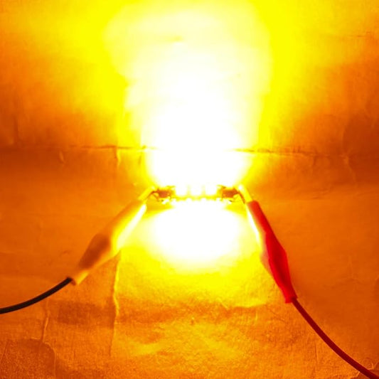44mm DC 24V 578 LED Festoon Bulb 211-2 212-2 569 6413 LED Bulbs Gold Amber for Truck Interior Dome Door Trunk Lights 360 deg Non Polarity(Pack 12)
