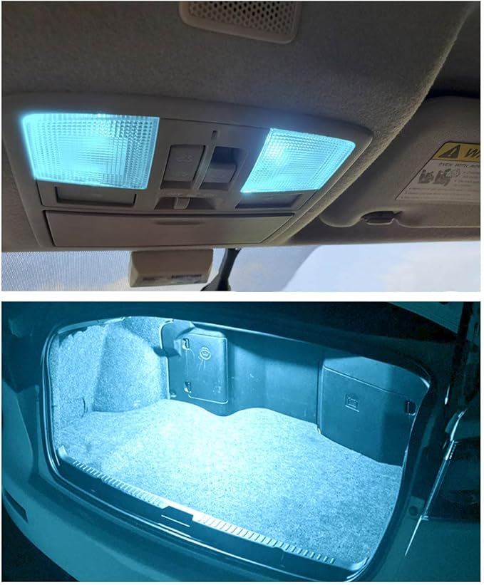 Festoon 578 LED Bulbs,211-2 LED Car Bulb 43mm 44mm Ice Blue,DC 12V 212-2 LED Bulb for Boat RV Automotive Interior Dome Glove box Trunk Lights (Pack 6)