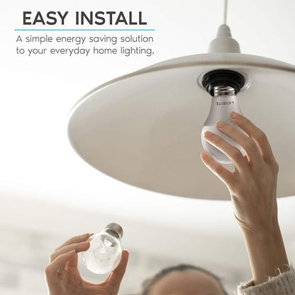 LUXRITE A19 LED Bulb 75W Equivalent, 1100 Lumens, 3500K Natural White, Dimmable Standard LED Light Bulbs 11W, Enclosed Fixture Rated, Energy Star, E26 Medium Base - Indoor and Outdoor (16 Pack)