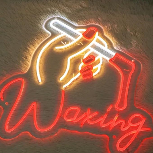 Waxing Neon Sign,Beauty Salon Sign,Esthetics Salon Sign,Waxing Room Wall Decor,Body Waxing Business Sign,Spa Salon Wall Art,Salon Gift Size:16x16inch
