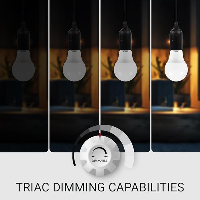 Havells Adore A19 Dimmable LED Bulb, 9W, 60W Equivalent, E26 Medium Base, 2700K Warm White, 810 Lumens, Pack of 24