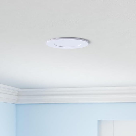 CycevSun 16 Pack 4 Inch LED Recessed Lights with Night Light - Canless Ultra Thin Wafer Downlight Soffit, Dimmable & 5 Color Temperature Selectable, 9W, ETL & Energy Star