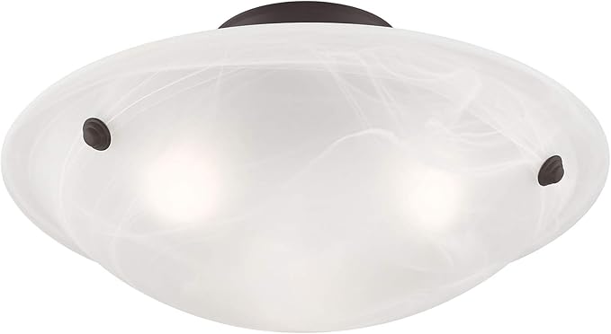 Livex Lighting 4273-07 Oasis 3-Light Ceiling Mount, Bronze