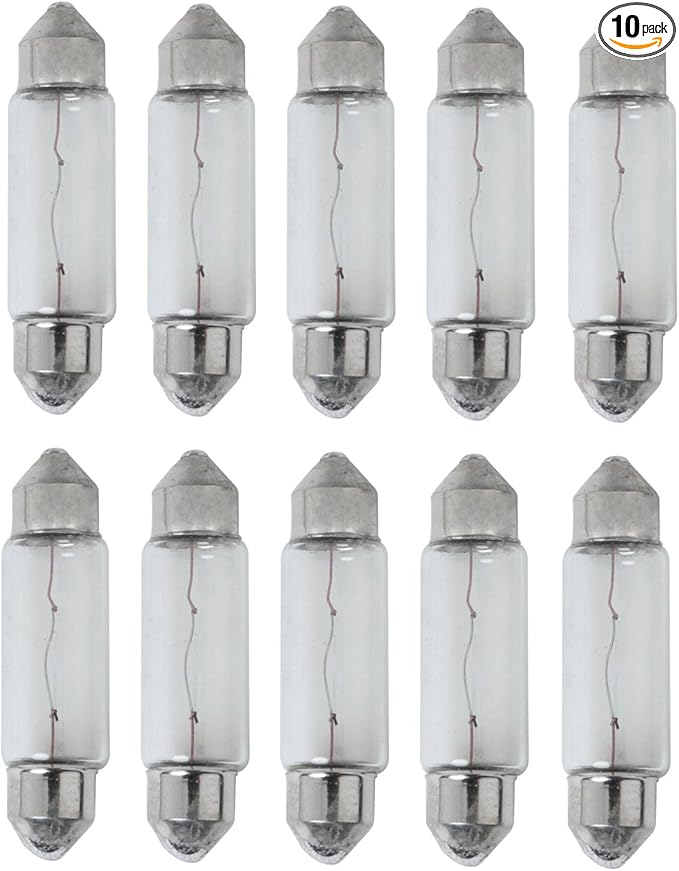 10pcs Dual Tip Bulb 12v39mm Undercabinet Light Bulb 10w Xenon Lamp Bulb for Counter Lighting Automotive Dual Tip Bubble Roof Light