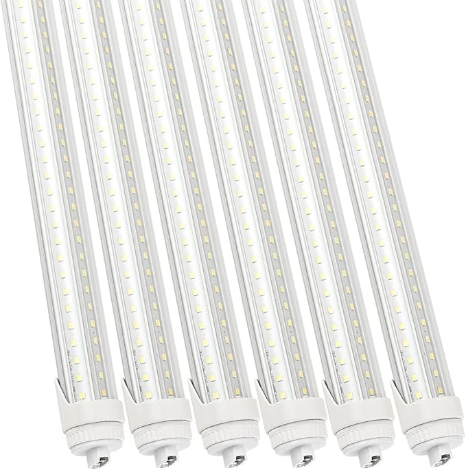 6 Pack 6FT T8 LED Tube Light Bulbs 40W R17D HO Base Cool White 6000K with Bright Dual-Row LEDs for 6 Foot T10 F72T12/CW/HO Fluorescent Replacement