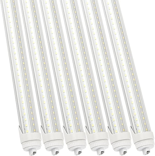 6 Pack 6FT T8 LED Tube Light Bulbs 40W R17D HO Base Cool White 6000K with Bright Dual-Row LEDs for 6 Foot T10 F72T12/CW/HO Fluorescent Replacement