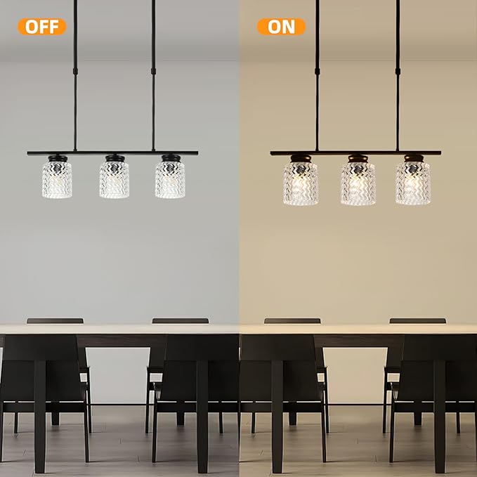 1 Packs Corrugated Clear Glass Lamp Shades with 1-5/8 inch Fitter,Wave Cylinder Glass Shade Covers Replacement Globe for Pendant Light fixtures Vanity Lights Wall Sconces Chandelier