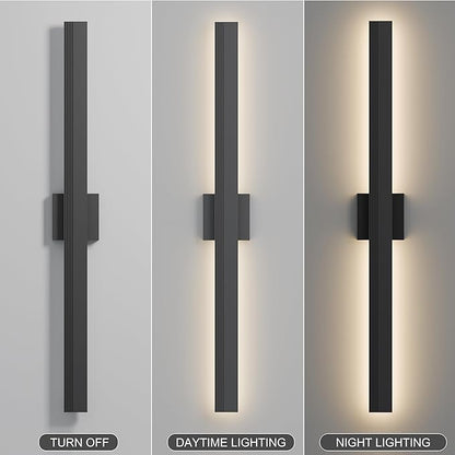 LamQee 39.4 In Aluminum Long Outdoor Wall Light, 3000K 2500LM Integrated LED Waterproof IP65, Linear Modern Exterior Lighting Fixtures Wall Mount Outside Sconce for House Porch Patio Garage Front Door