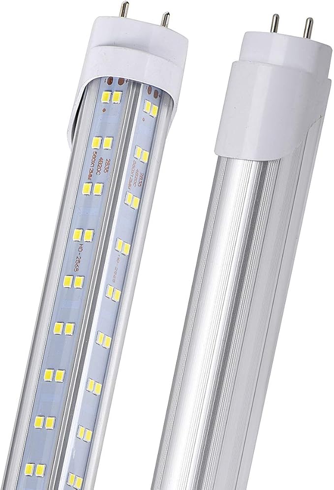 25 Pack,T8 T10 T12 LED 4FT Type B Light Bulbs, 75W 9500LM, 6000K-6500K Cold White, 4 Foot LED Fluorescent Tube Replacement, Super Bright, Dual Ended Power, Remove Ballast, Clear Cover