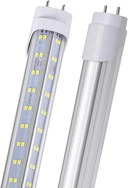 25PCS, T8 T10 T12 LED 4FT Type B Light Bulbs, 60W 9000LM, 6000K-6500K Cold White, 4 Foot LED Fluorescent Tube Replacement, Dual Ended Power,