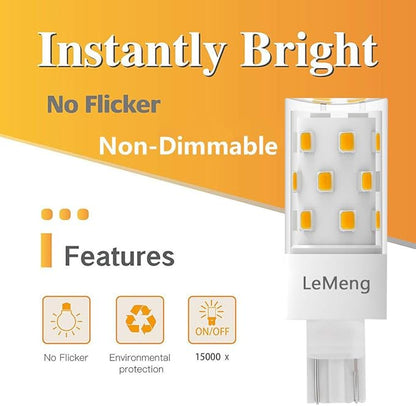 50watt T10 Wedge Base 921 LED Light Bulb 5W 500lm,2700K Warm White,12VAC/DC for Outdoor Landscape Path,Automotive RV Camper Trailer Motorhome 5th Wheel Marine Boat Dome Fixture Lighting-6 Pack