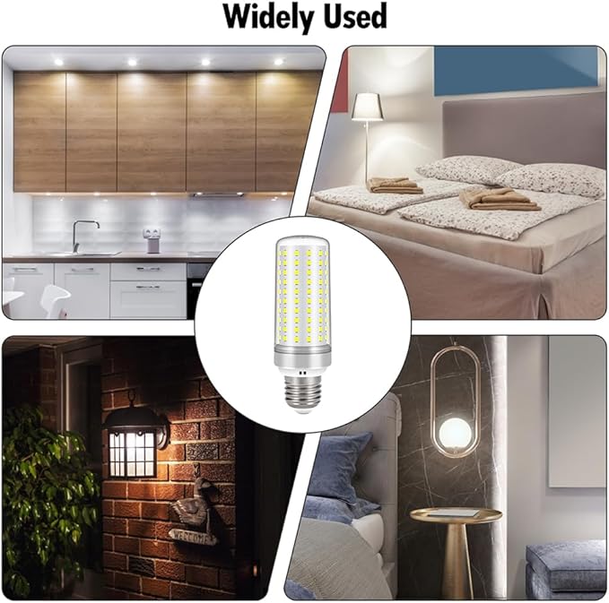 E26 LED Bulbs, 30W LED Light Bulbs Equivalent 250W, 6000K Daylight White, Not Dimmable,AC 110-220V, E26 Light Bulbs (2 Pack)