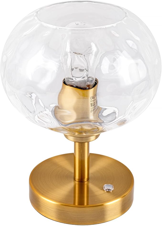 7" Glass Shade Replacement for E26 Pendant Lights, Clear Transparent Globe Lampshade for Desk Table Floor Lamp, Pendant, Wall Sconce, Dia 7", Height 5", Fitter 1.65"