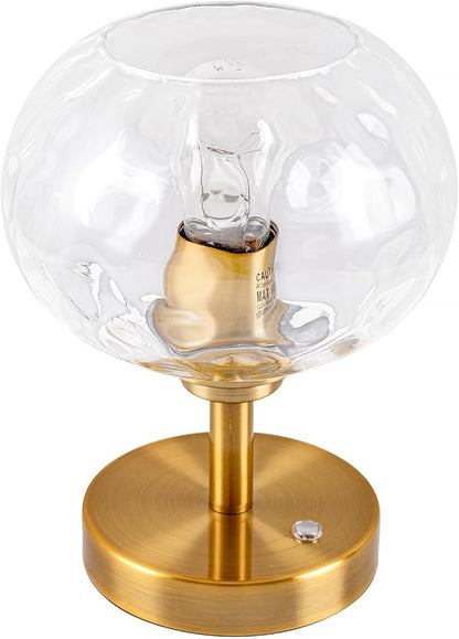 7" Glass Shade Replacement for E26 Pendant Lights, Clear Transparent Globe Lampshade for Desk Table Floor Lamp, Pendant, Wall Sconce, Dia 7", Height 5", Fitter 1.65"