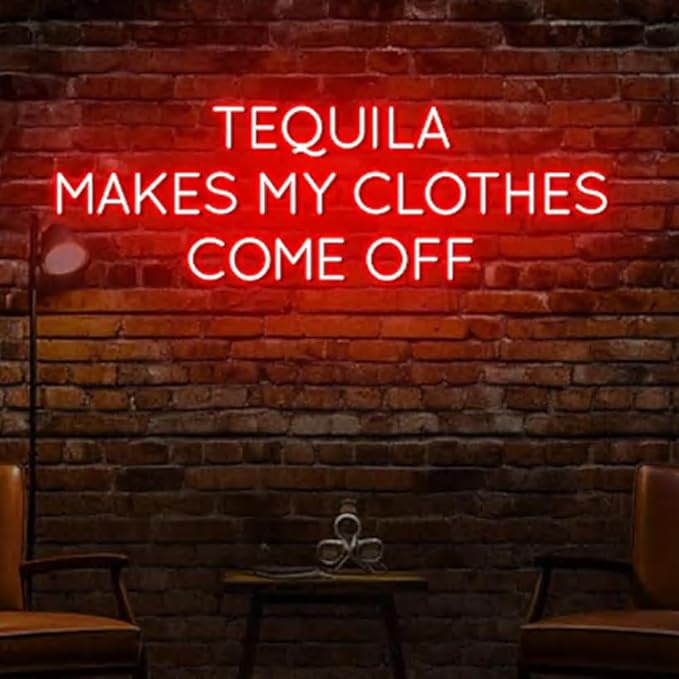 Tequila Neon Sign, 20" Cocktail Led Sign,Tequila Bar Decor, Mexican Cocktail Bar Decor