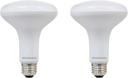 Sylvania LED Flood BR30 Light Bulb, 65W=8W, 10 Year, Medium Base, 650 Lumens, Dimmable, 5000K, Daylight - 2 Pack (73956)