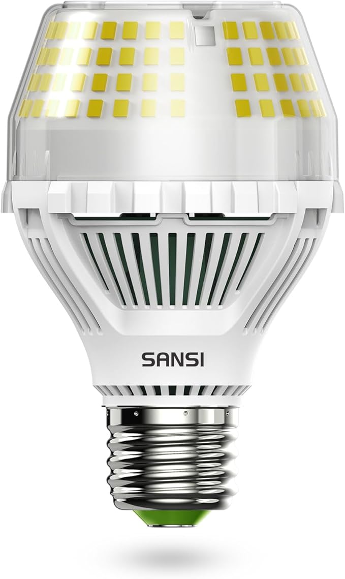 SANSI 250W Equivalent LED Light Bulb, 4000 Lumens E26 LED Bulb with Ceramic Technology, A19 5000K Daylight Light Bulb Non-Dimmable, 22-Year Lifetime, 25W Power Energy Saving for Home Office
