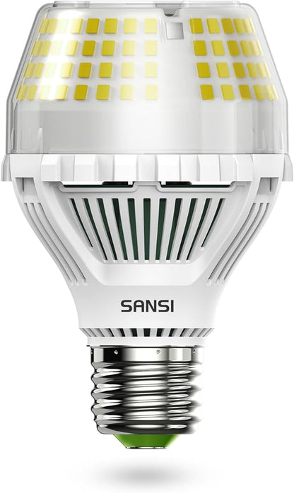 SANSI 250W Equivalent LED Light Bulb, 4000 Lumens E26 LED Bulb with Ceramic Technology, A19 5000K Daylight Light Bulb Non-Dimmable, 22-Year Lifetime, 25W Power Energy Saving for Home Office