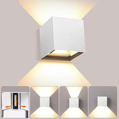 Outdoor Wall Lights Fixture 20W,3000K Exterior Modern Front Porch Sconces Hardwired Wall Mount Up Down Lighting for Patio Fence Hallway Entrance