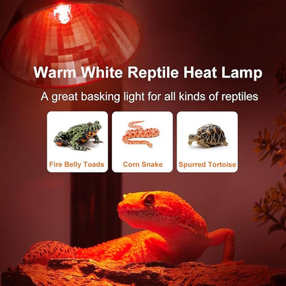 Vinaco G9 Heat Lamp Bulbs for Reptile, Dimmable Night Red UVA UVB Reptile Heat Lamp G9, 2 Pin Base Mini G 9 Halogen Bulbs 50W 120V, Infrared Heat Lamp for Bearded Dragon Gecko Turtle Lizard
